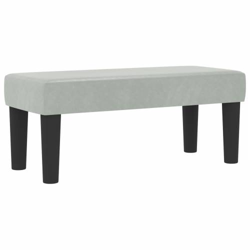 Krevet s podnicom s madracem i klupom svjetlosiva 80x200 cm baršun Cijena