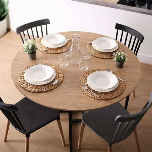 Blagavaonski stol Versa Beatriz PVC Metal Drvo MDF 120 x 76 x 120 cm Cijena
