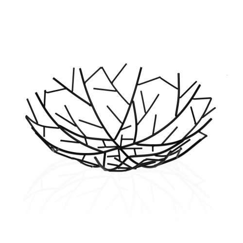 Posuda za Voće Versa Crna Metal Čelik 30 x 9 x 30 cm Cijena