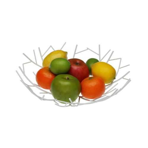 Posuda za Voće Versa Bijela Metal Čelik 30 x 9 x 30 cm Cijena