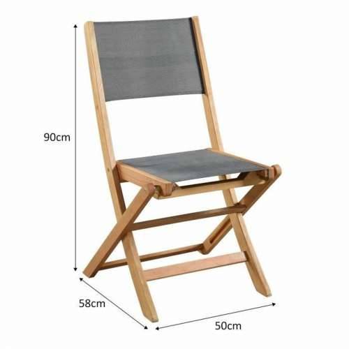 Dārza krēsls Acacia Siva 50 x 57 x 90 cm (4 Dijelovi) Cijena