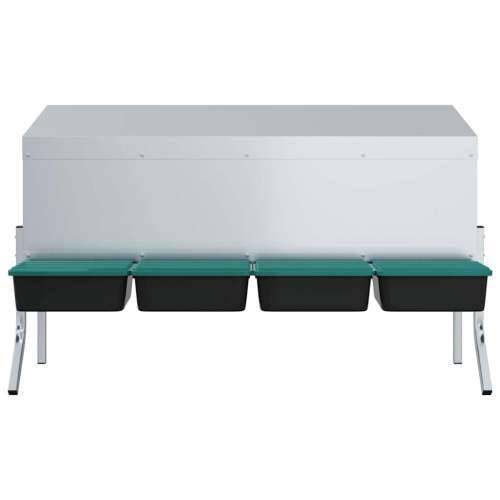 Kućica za gnijezdo za kokoši s 4 odjeljka s nogama, pocinčani čelik - 110 x 50 x 63/68 cm Cijena