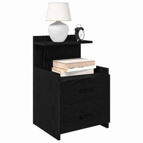 Noćni ormarić s 2 ladice crne boje 40x36,5x62 cm - Crna 1 Cijena