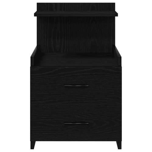 Noćni ormarić s 2 ladice crne boje 40x36,5x62 cm - Crna 1 Cijena