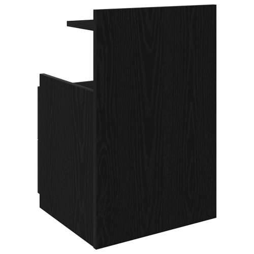 Noćni ormarić s 2 ladice crne boje 40x36,5x62 cm - Crna 1 Cijena