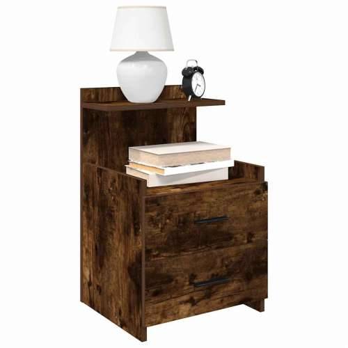Noćni ormarići 2 kom s 2 ladice dimljeni hrast 40x36,5x62 cm - Dimljeni hrast 2 Cijena