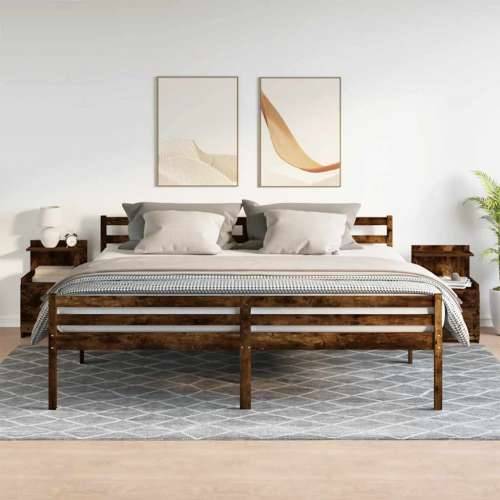 Noćni ormarići 2 kom s 2 ladice dimljeni hrast 40x36,5x62 cm - Dimljeni hrast 2 Cijena