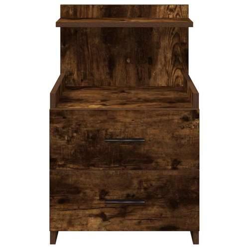 Noćni ormarići 2 kom s 2 ladice dimljeni hrast 40x36,5x62 cm - Dimljeni hrast 2 Cijena