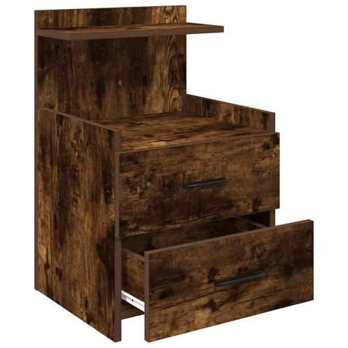 Noćni ormarići 2 kom s 2 ladice dimljeni hrast 40x36,5x62 cm - Dimljeni hrast 2 Cijena