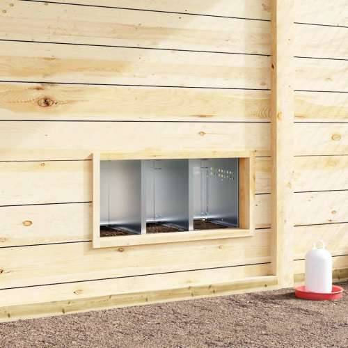 Kućica za gnijezdo za kokoši s 3 odjeljka, za montažu na zid, pocinčani čelik - 79.5 x 50 x 46 cm Cijena