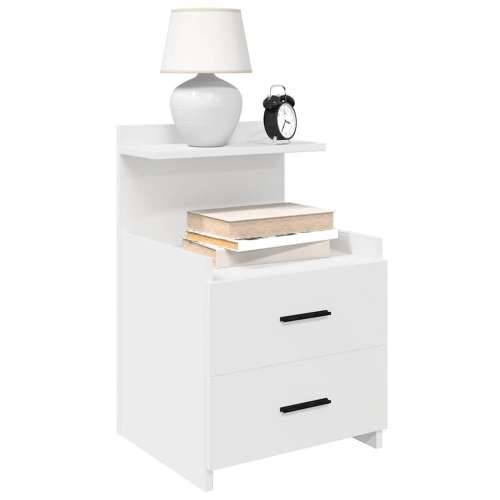 Noćni ormarići 2 kom s 2 ladice bijeli 40x36,5x62 cm - Bijela 2 Cijena