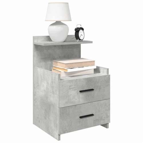 Noćni ormarić s 2 ladice, betonsko siva 40x36,5x62 cm - Beton siva 1 Cijena