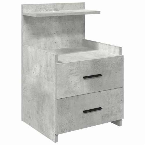 Noćni ormarić s 2 ladice, betonsko siva 40x36,5x62 cm - Beton siva 1 Cijena