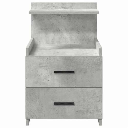 Noćni ormarić s 2 ladice, betonsko siva 40x36,5x62 cm - Beton siva 1 Cijena