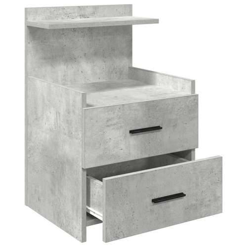 Noćni ormarić s 2 ladice, betonsko siva 40x36,5x62 cm - Beton siva 1 Cijena