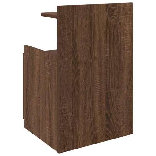 Noćni ormarić s 2 ladice, smeđi hrast, 40x36,5x62 cm - Smeđi hrast 1 Cijena