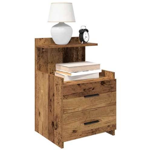 Noćni ormarić s 2 ladice staro drvo 40x36,5x62 cm - Staro drvo 1 Cijena