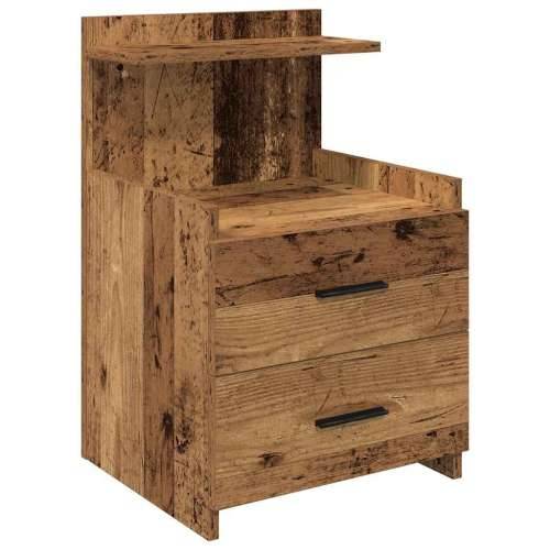 Noćni ormarić s 2 ladice staro drvo 40x36,5x62 cm - Staro drvo 1 Cijena