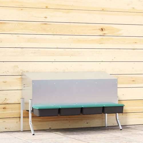 Kućica za gnijezdo za kokoši s 3 odjeljka s nogama, pocinčani čelik - 83.5 x 50 x 63/68 cm Cijena
