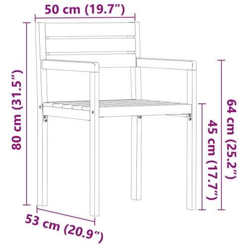 Vrtne stolice 2 kom 50x53x80 cm Masivno drvo akacije - 2 Cijena