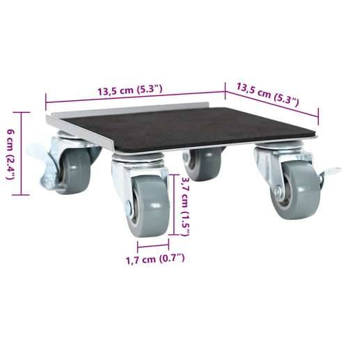 Kotačići za namještaj 4 kom s podizačem 13,5x13,5x6 cm Čelik 1300 kg Cijena