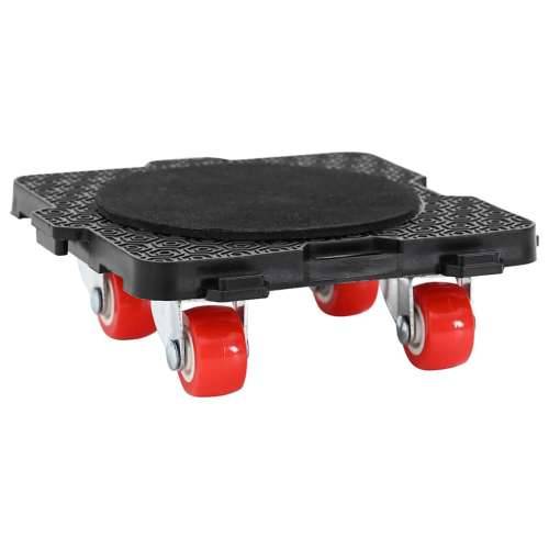 Kotačići za namještaj 4 kom s podizačem crni 13,5x13,5x4,2 cm 300 kg Cijena