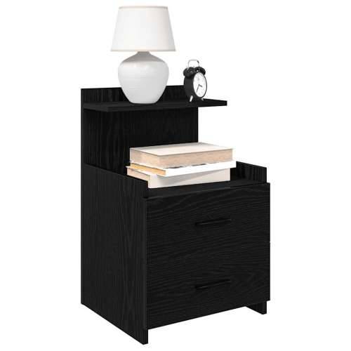 Noćni ormarići 2 kom s 2 ladice crne boje 40x36,5x62 cm - Crna 2 Cijena