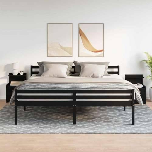 Noćni ormarići 2 kom s 2 ladice crne boje 40x36,5x62 cm - Crna 2 Cijena
