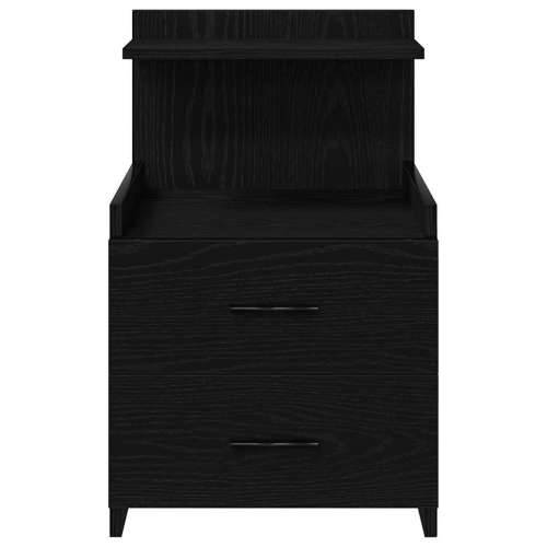 Noćni ormarići 2 kom s 2 ladice crne boje 40x36,5x62 cm - Crna 2 Cijena