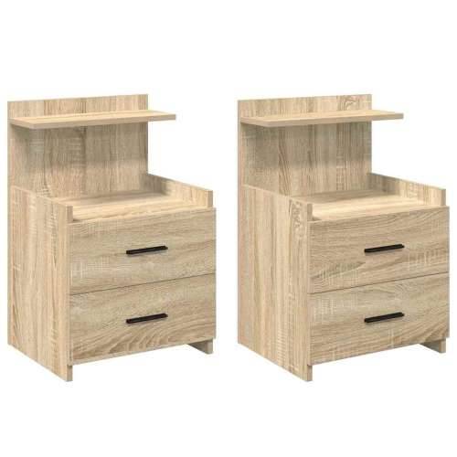 Noćni ormarići 2 kom s 2 ladice Sonoma hrast 40x36,5x62 cm - sonoma hrast 2 Cijena