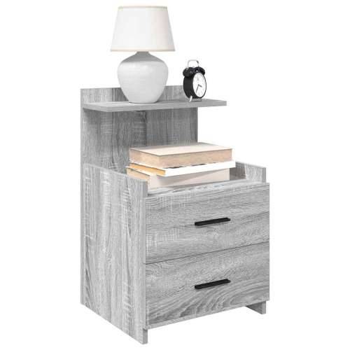 Noćni ormarić s 2 ladice sivi Sonoma 40x36,5x62 cm - Sivi hrast sonoma 1 Cijena