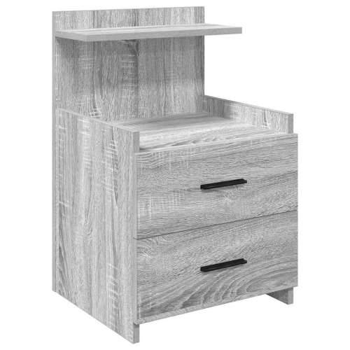 Noćni ormarić s 2 ladice sivi Sonoma 40x36,5x62 cm - Sivi hrast sonoma 1 Cijena