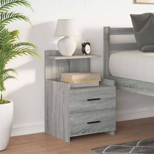 Noćni ormarić s 2 ladice sivi Sonoma 40x36,5x62 cm - Sivi hrast sonoma 1 Cijena