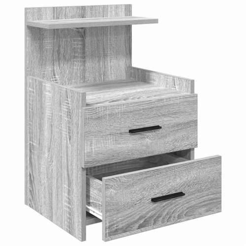 Noćni ormarić s 2 ladice sivi Sonoma 40x36,5x62 cm - Sivi hrast sonoma 1 Cijena