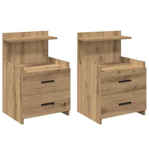 Noćni ormarići 2 kom s 2 ladice Artisan hrast 40x36,5x62 cm - hrast artisan 2 Cijena