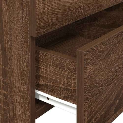 Noćni ormarići 2 kom s 2 ladice smeđi hrast 40x36,5x62 cm - Smeđi hrast 2 Cijena