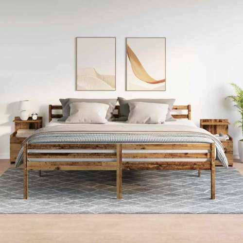 Noćni ormarići 2 kom s 2 ladice staro drvo 40x36,5x62 cm - Staro drvo 2 Cijena