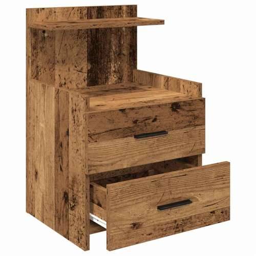 Noćni ormarići 2 kom s 2 ladice staro drvo 40x36,5x62 cm - Staro drvo 2 Cijena