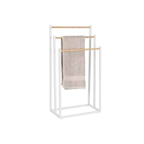 Podni stalak za ručnike Home ESPRIT Bijela Prirodno Metal Bambus 45 x 22 x 85 cm Cijena