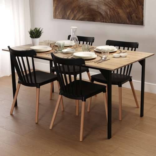 Blagavaonski stol Versa Collins Metal Melamin Drvo MDF 75 x 80 x 164,5 cm Cijena