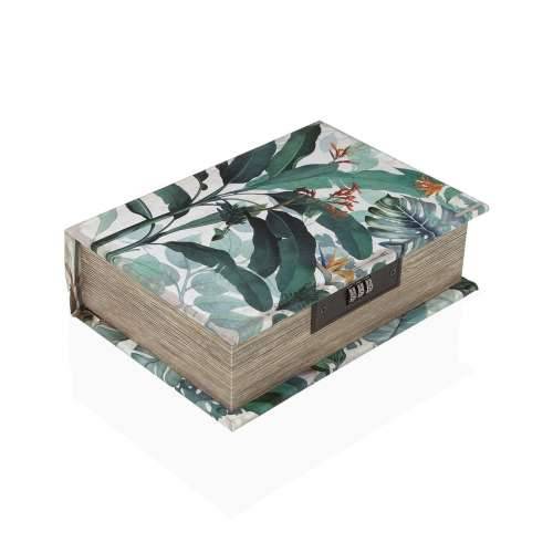 Kutija za nakit Versa Platno Drvo MDF 7 x 22 x 16 cm Tropsko Cijena