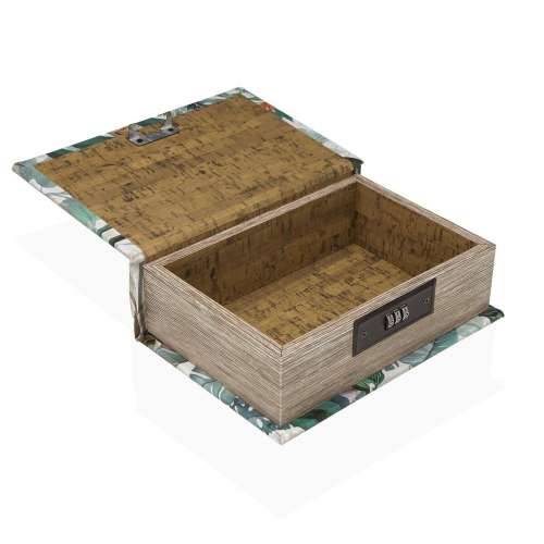 Kutija za nakit Versa Platno Drvo MDF 7 x 22 x 16 cm Tropsko Cijena