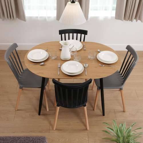 Blagavaonski stol Versa DOINYO  Crna Metal Drvo MDF 80 x 75 x 160 cm Cijena