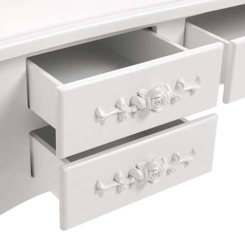 Toaletni stolić Versa Bijela Drvo Kristal Drvo MDF 40 X 144 X 90 CM Cijena