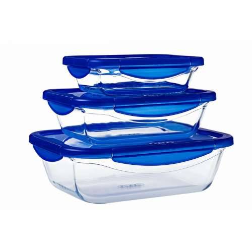 Posuda za čuvanje hrane Pyrex Plava Providan Pravokutno 800 ml Cijena
