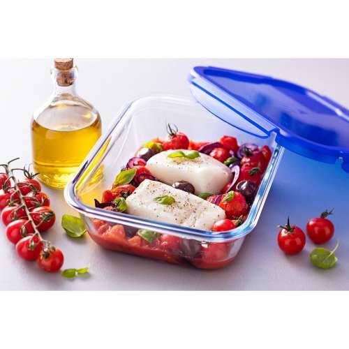 Posuda za čuvanje hrane Pyrex Plava Providan Pravokutno 800 ml Cijena