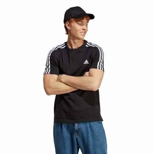 Muška Majica Kratkih Rukava Adidas Essentials Single 3 Bandas Crna Cijena