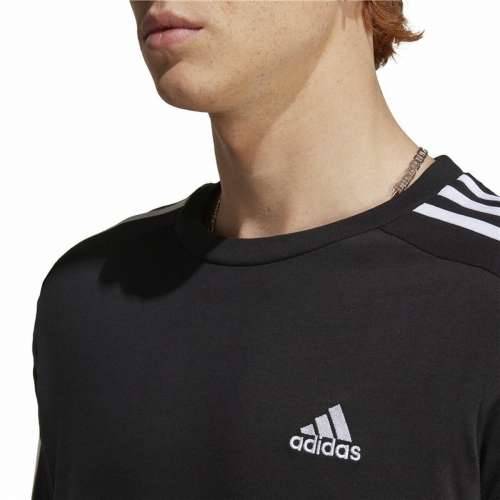 Muška Majica Kratkih Rukava Adidas Essentials Single 3 Bandas Crna Cijena