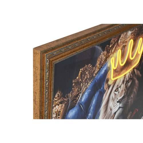 Slika Home ESPRIT Plava Crna Leopard Lav Loft 100 x 4 x 100 cm (2 kom.) Cijena