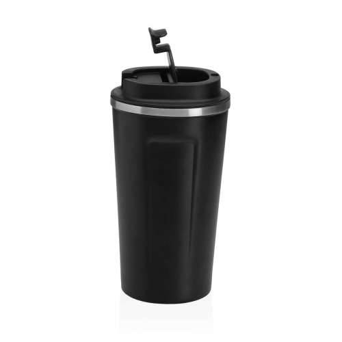 Čaša s Poklopcem Versa Crna Čelik polipropilen 510 ml Cijena